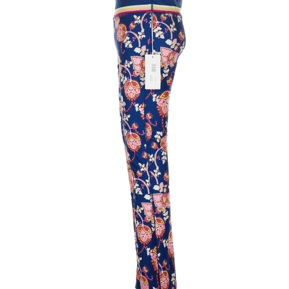 Johnny Was Blue Floral Baby Bell Montreux Flare Pants Medium NWT - Picture 5 of 6